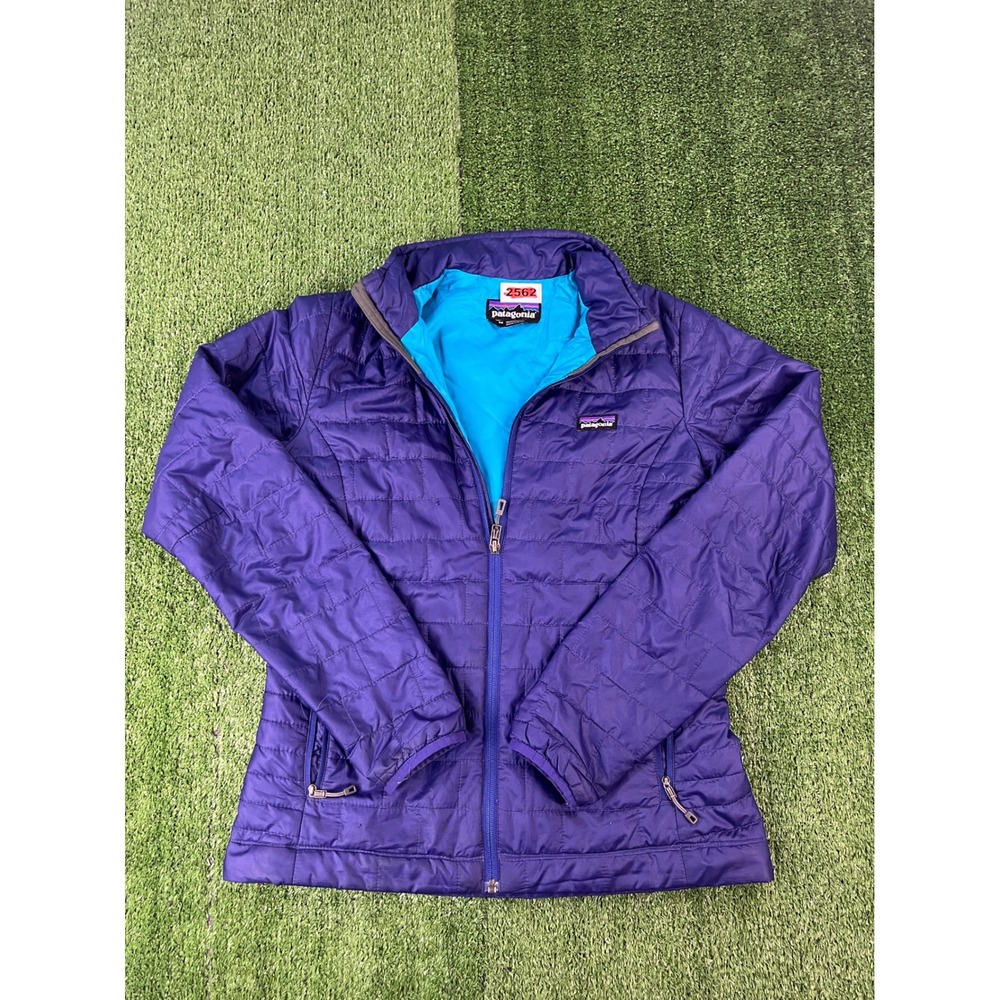 Patagonia Womens Nano Puff Jacket Blue Quilted Full Zip 84216 Medium